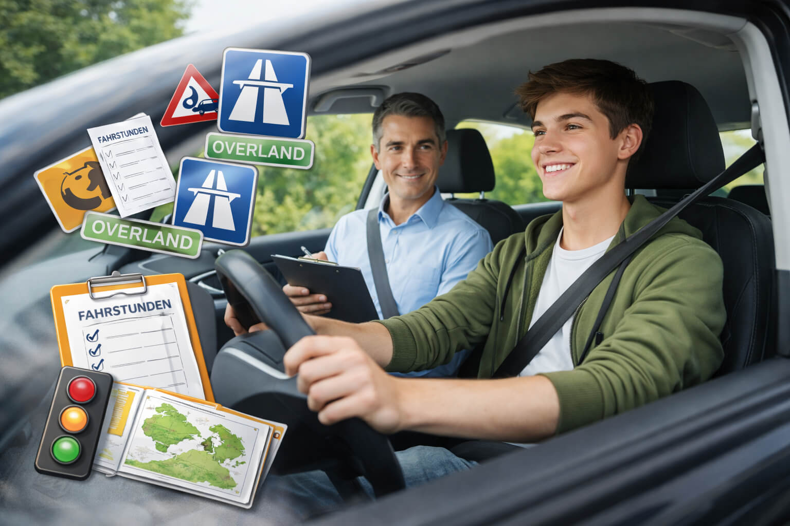 Pflichtstunden für den praktischen Unterricht beim Führerschein