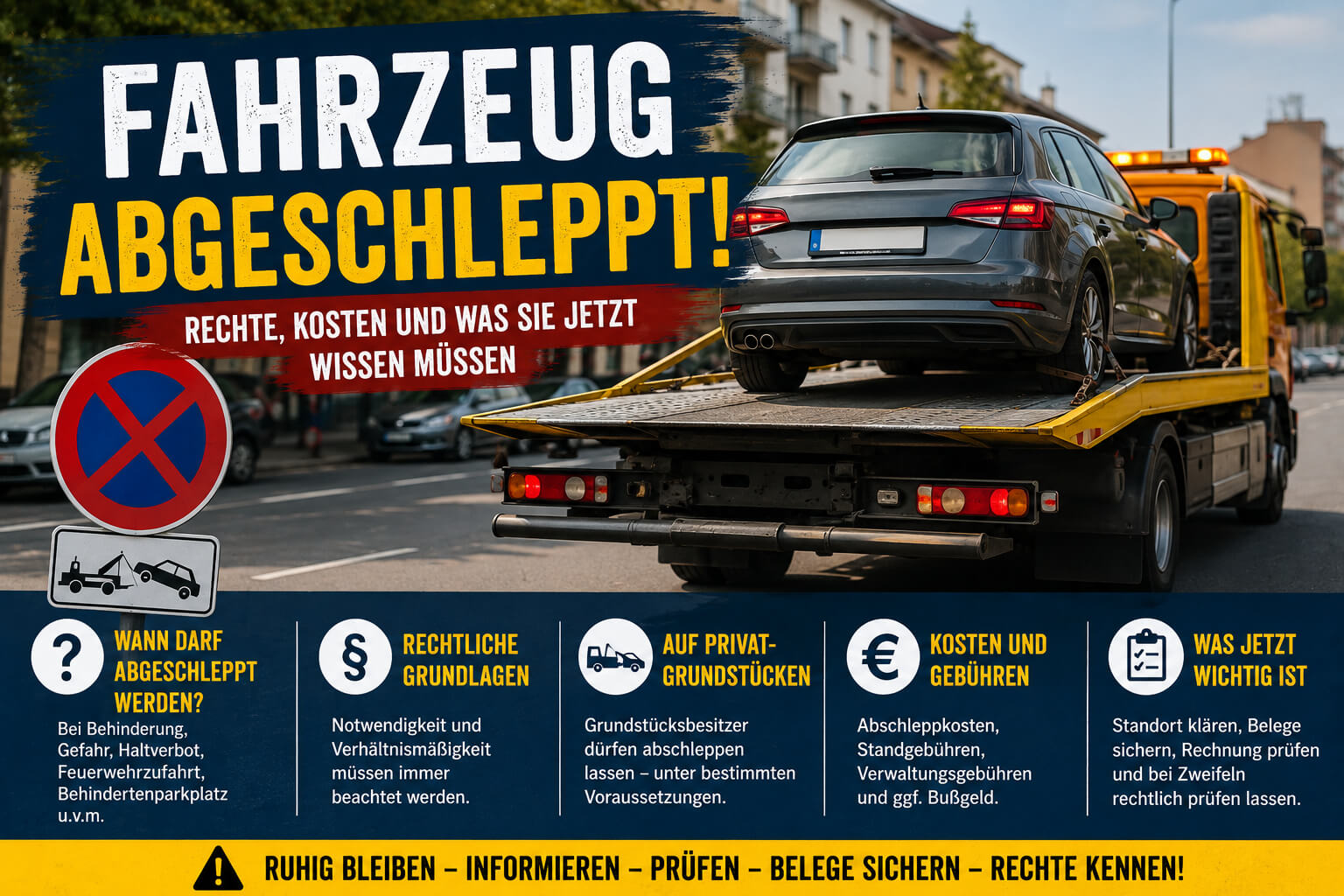 Fahrzeug abgeschleppt