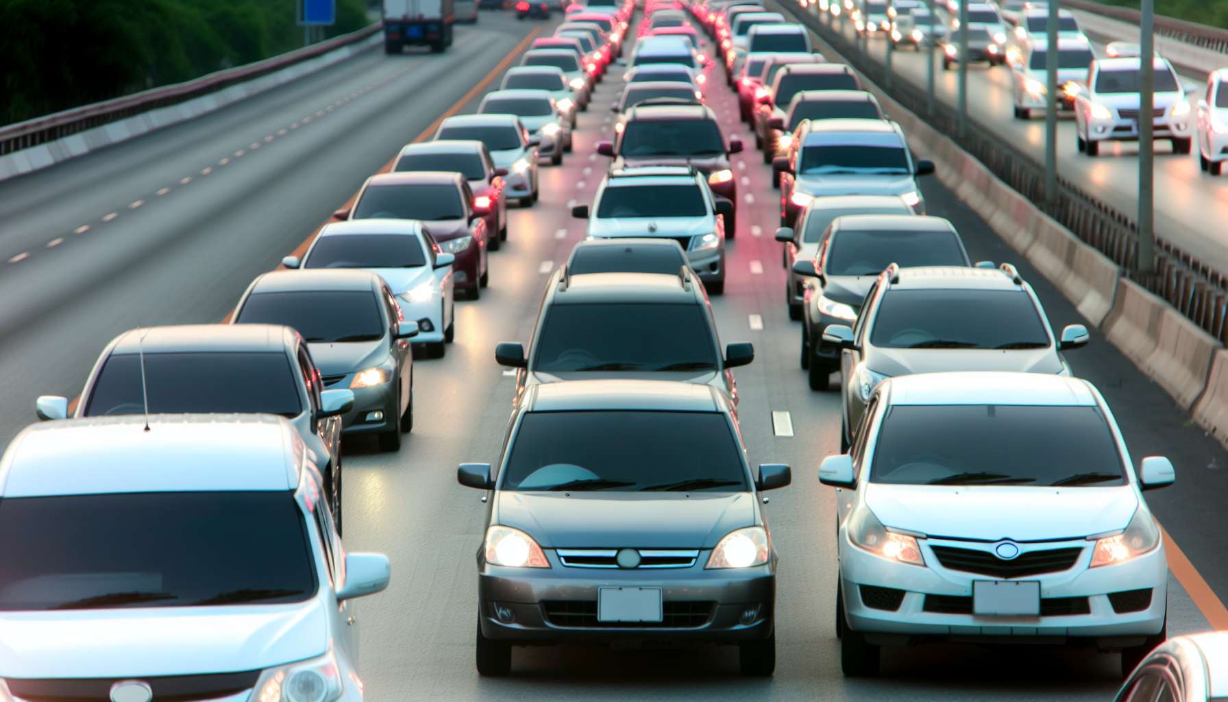 Stau auf der Autobahn